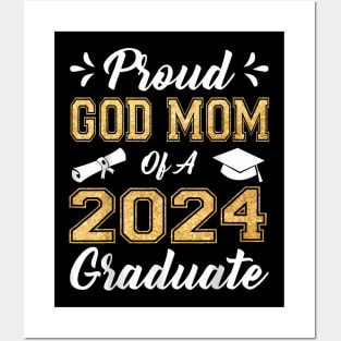 Proud God Mom of a 2024 Graduate Class Senior Graduation Posters and Art